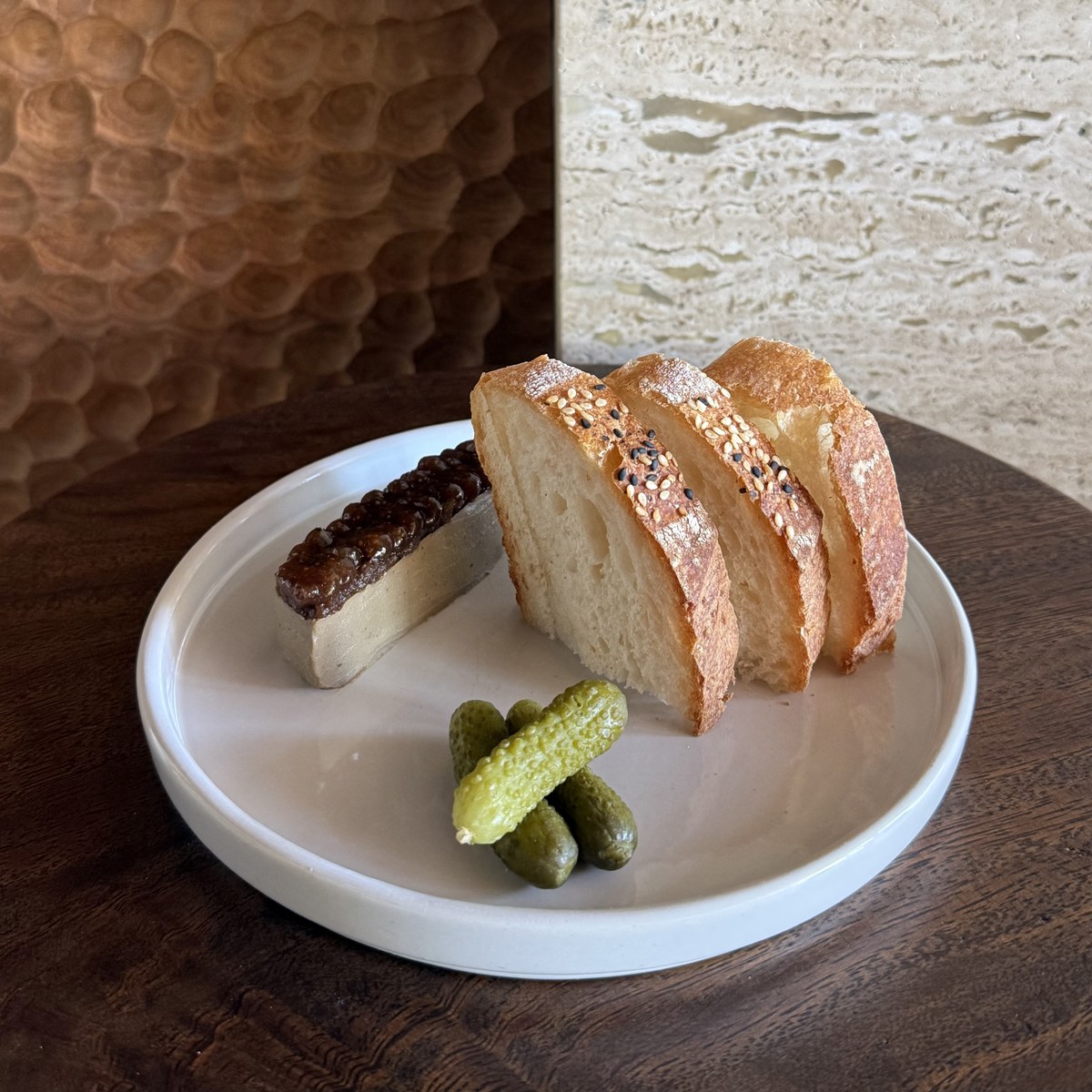 Chicken Liver Paté with filone toast and pickles